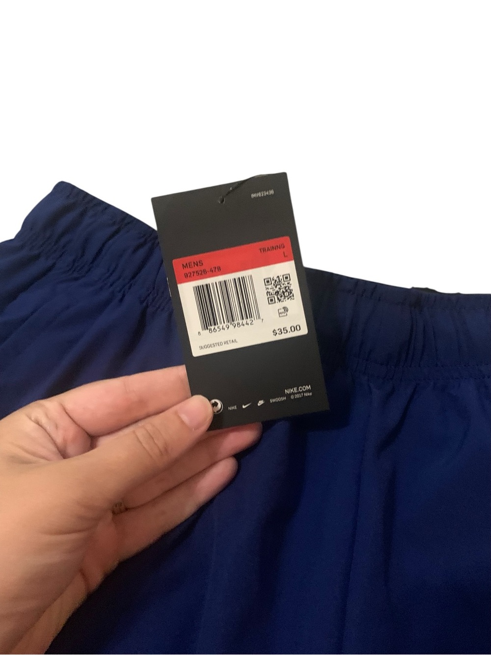 Nike Men's Navy Dri-FIT Athletic Shorts size L NWT - Picture 4 of 5
